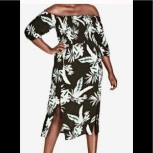 City chic off shoulder Oahu dress